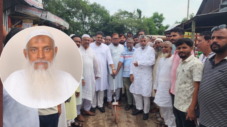 জলাশয়কে করলেন রাস্তা, দুই যুগ পর সেই রাস