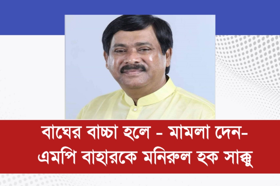 বাঘের বাচ্চা হলে মামলা দেন- এমপি বাহারকে সাক্কু 